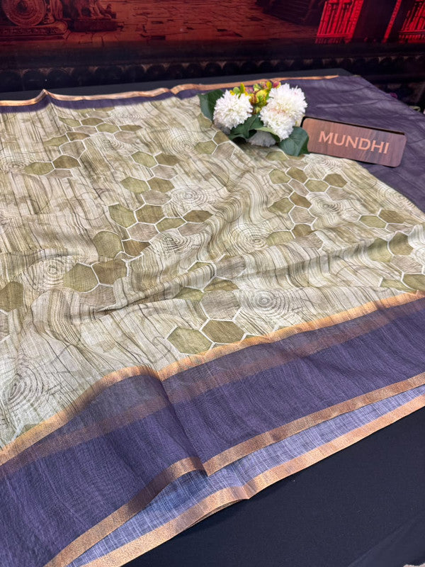 Rupam Digital Fancy Saree in premium fancy fabric for party wear