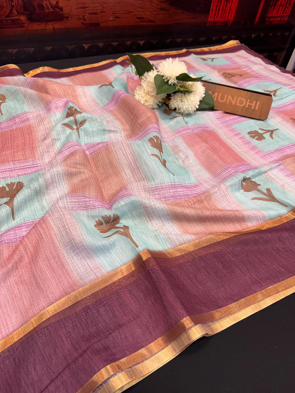 Rupam Digital Fancy Saree in premium fancy fabric for party wear