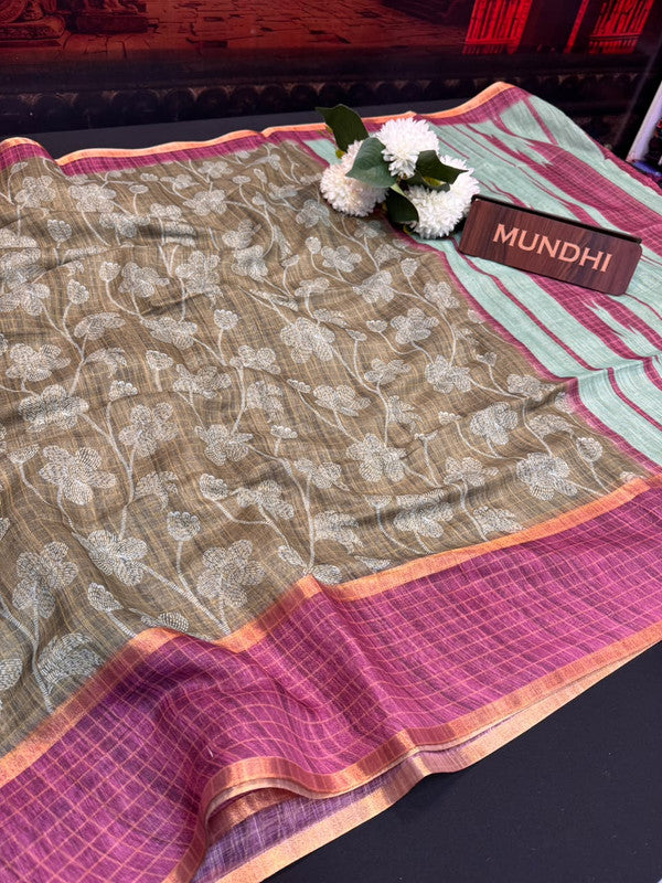 Rupam Digital Fancy Saree in premium fancy fabric for party wear