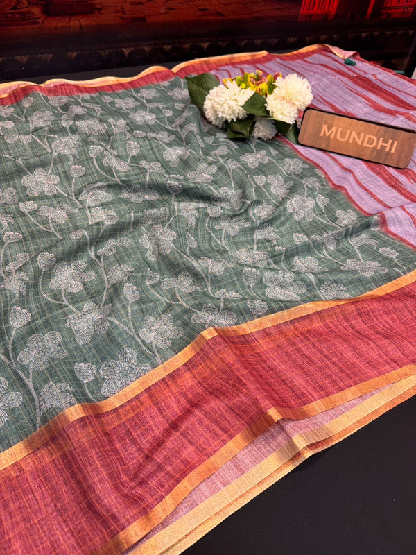 Rupam Digital Fancy Saree in premium fancy fabric for party wear
