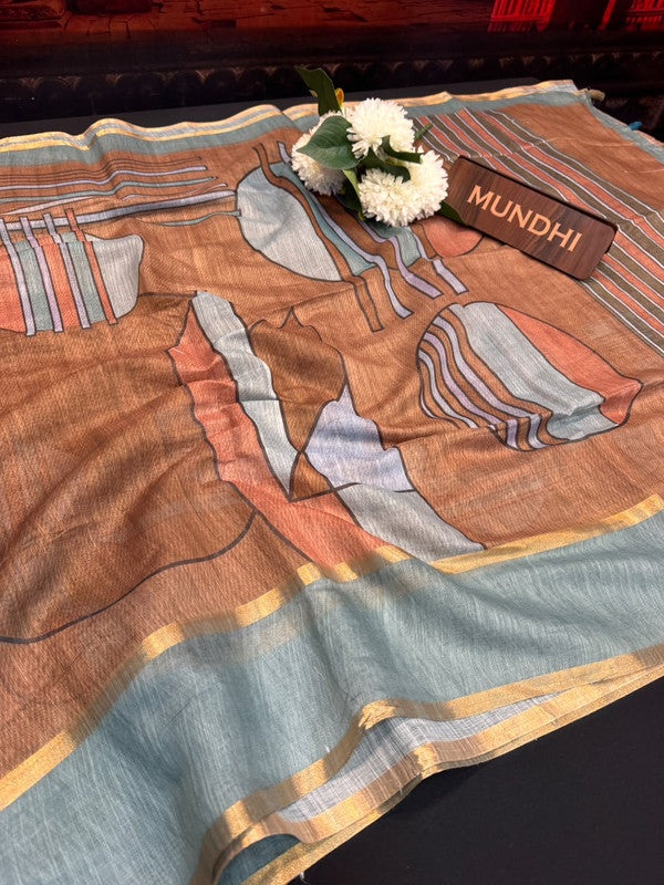 Rupam Digital Fancy Saree in premium fancy fabric for party wear