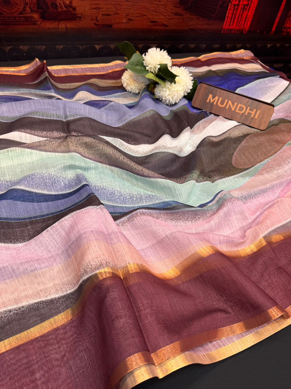 Rupam Digital Fancy Saree in premium fancy fabric for party wear