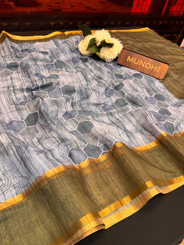 Rupam Digital Fancy Saree in premium fancy fabric for party wear
