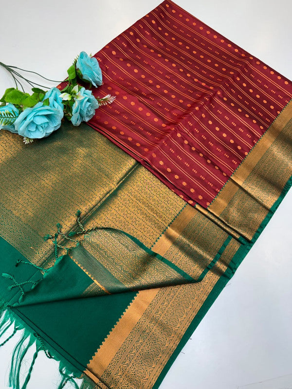 Priyanka Semi Pure Pattu Saree in Semi Silk for women