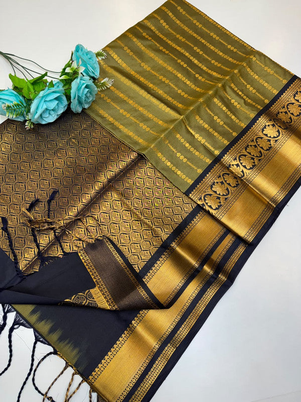 Priyanka Semi Pure Pattu Saree in Semi Silk for women