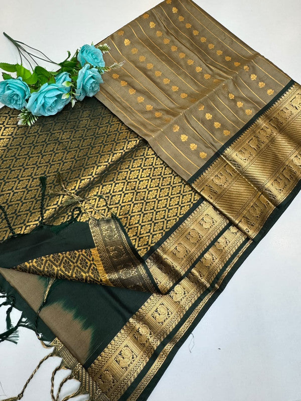Priyanka Semi Pure Pattu Saree in Semi Silk for women