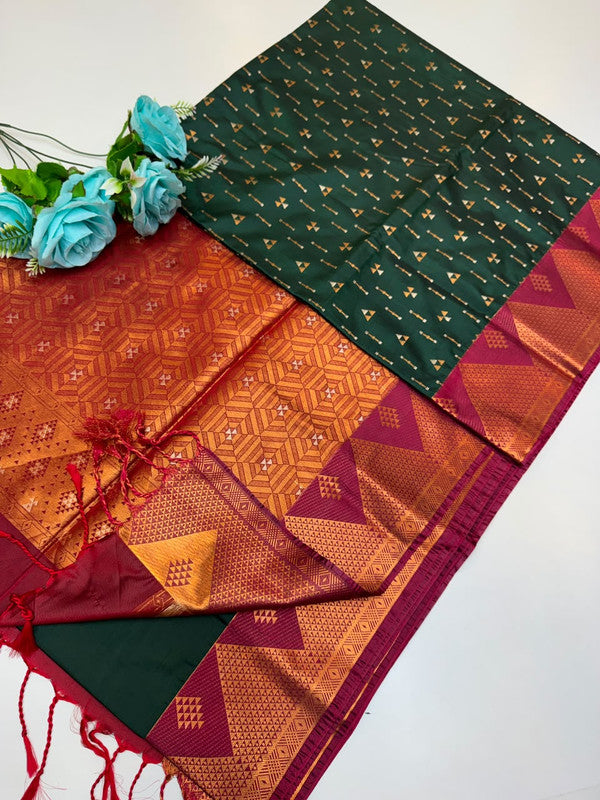 Priyanka Semi Pure Pattu Saree in Semi Silk for women