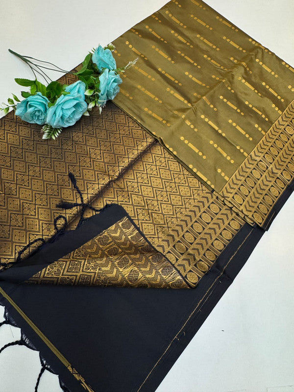 Priyanka Semi Pure Pattu Saree in Semi Silk for women