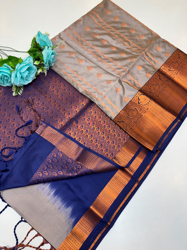Priyanka Semi Pure Pattu Saree in Semi Silk for women