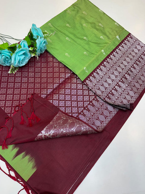 Priyanka Semi Pure Pattu Saree in Semi Silk for women