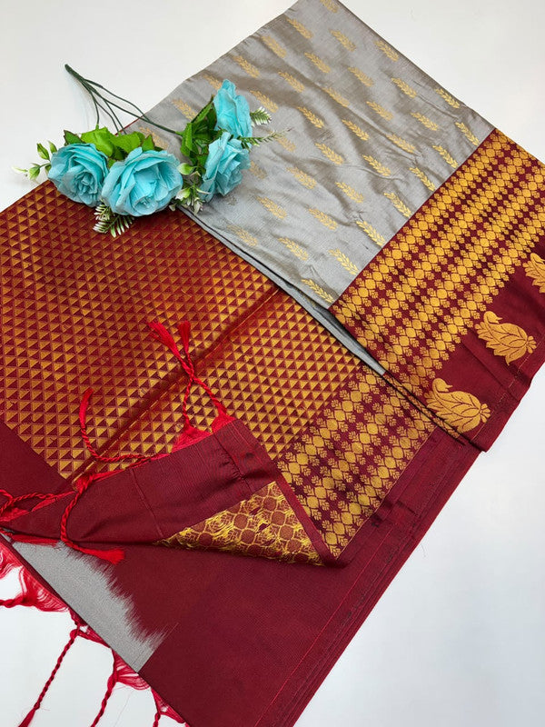 Priyanka Semi Pure Pattu Saree in Semi Silk for women