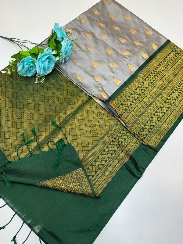 Priyanka Semi Pure Pattu Saree in Semi Silk for women