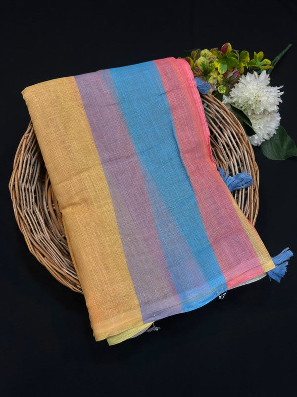 Post Card Cotton Saree in Fancy Cotton for Festival Wear