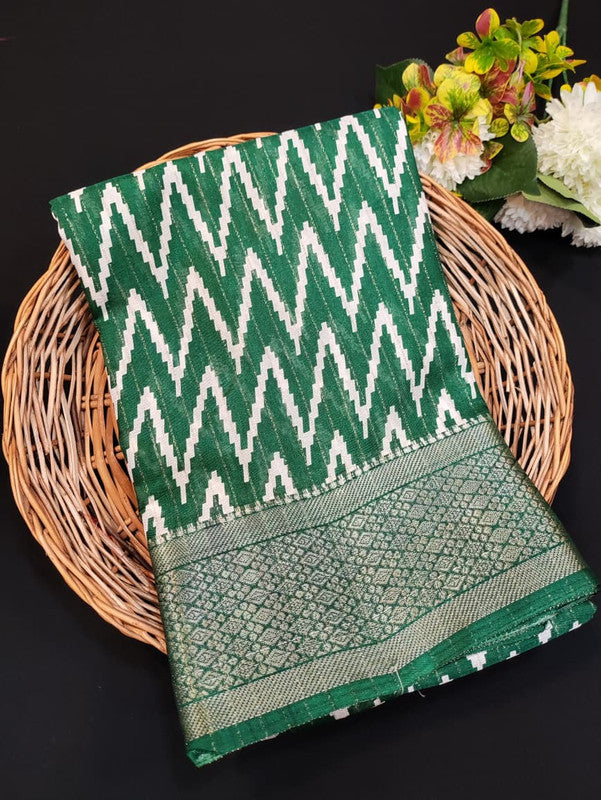 Fancy Saree for Party Wear with Plain Contrast Blouse