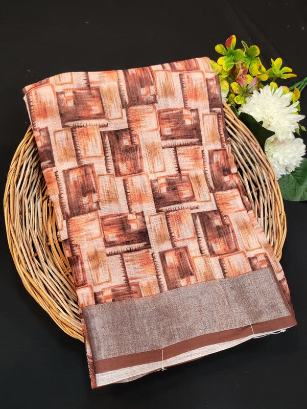 Fancy Saree for Party Wear with Plain Contrast Blouse
