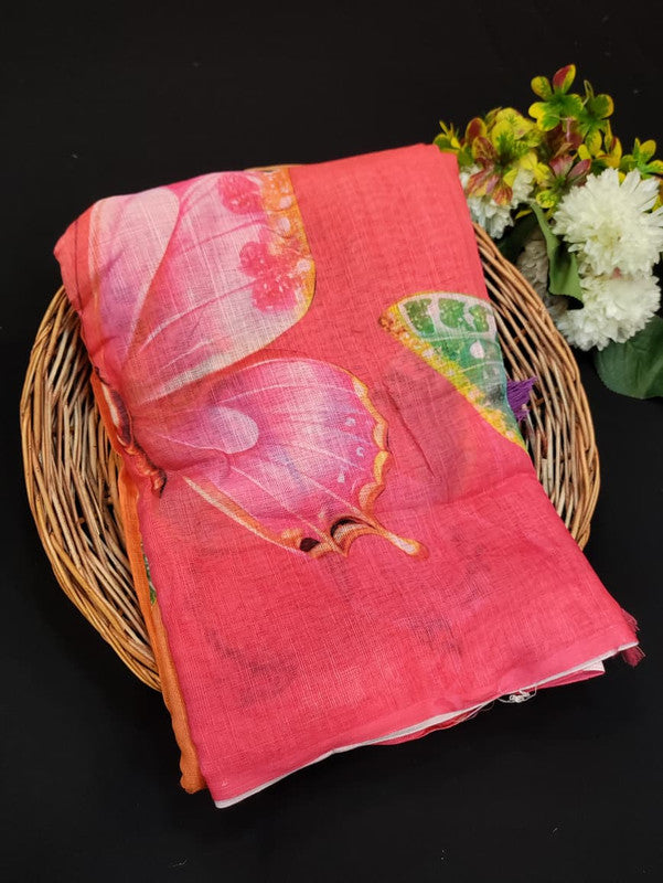 Fancy Saree for Party Wear with Plain Contrast Blouse