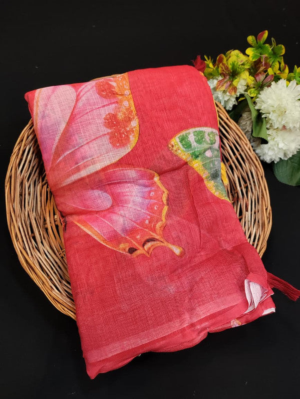 Fancy Saree for Party Wear with Plain Contrast Blouse