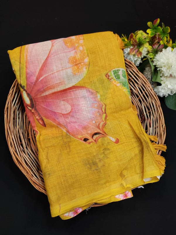 Fancy Saree for Party Wear with Plain Contrast Blouse