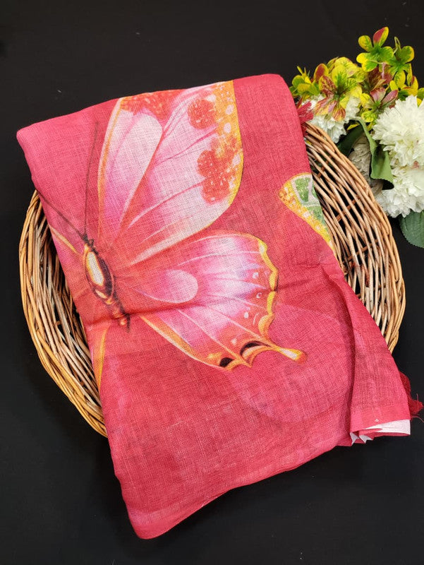 Fancy Saree for Party Wear with Plain Contrast Blouse