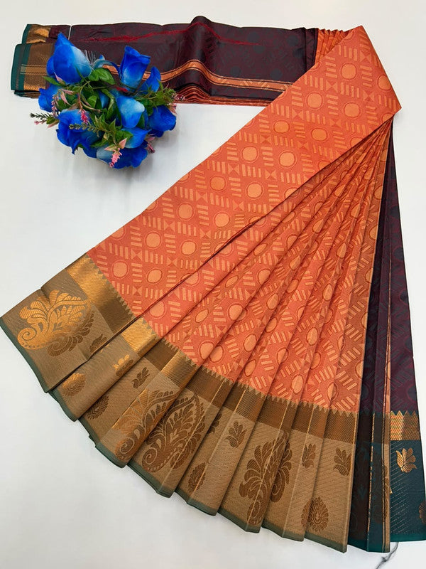 Premium Poontamil Soft Silk Saree with Jacquard Blouse for Festival Wear