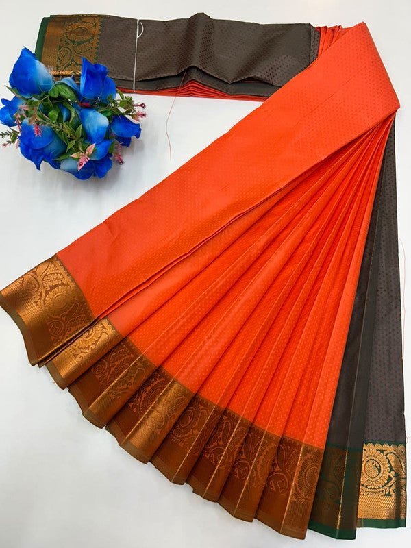 Premium Poontamil Soft Silk Saree with Jacquard Blouse for Festival Wear
