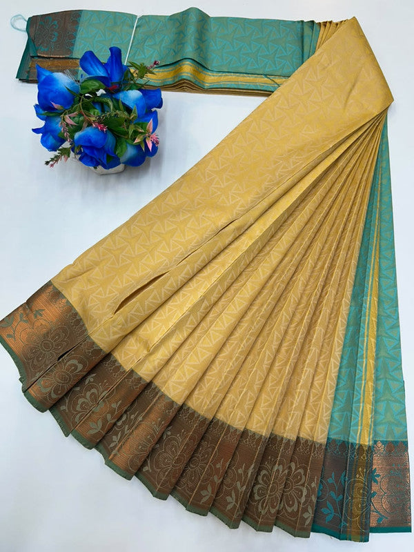Premium Poontamil Soft Silk Saree with Jacquard Blouse for Festival Wear