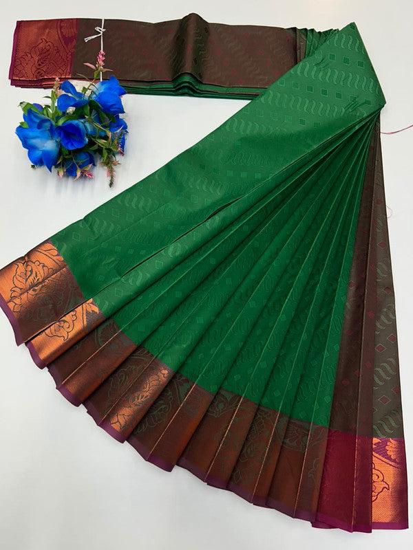Premium Poontamil Soft Silk Saree with |Jacquard Blouse| PPC207 - Sri Sakthi Pugazh Tex - Premium Poontamil