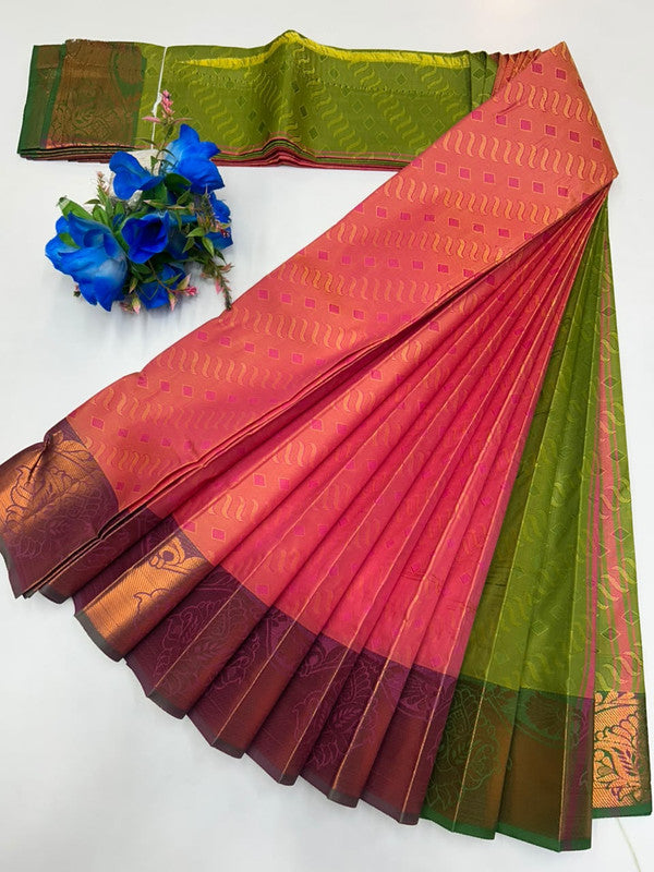 Premium Poontamil Soft Silk Saree with |Jacquard Blouse| PPC207 - Sri Sakthi Pugazh Tex - Premium Poontamil