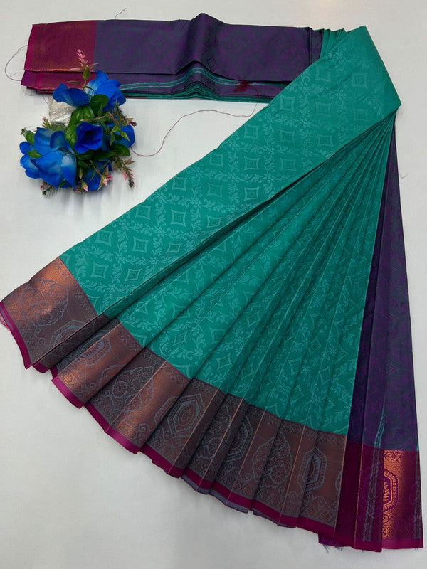 Premium Poontamil Soft Silk Saree with |Jacquard Blouse| PPC207 - Sri Sakthi Pugazh Tex - Premium Poontamil