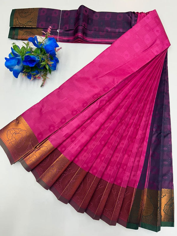 Premium Poontamil Soft Silk Saree with |Jacquard Blouse| PPC207 - Sri Sakthi Pugazh Tex - Premium Poontamil