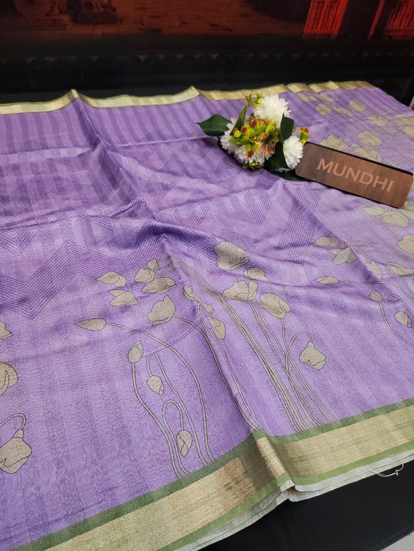 Siddhanth Fancy Saree with zari work and printed design for women