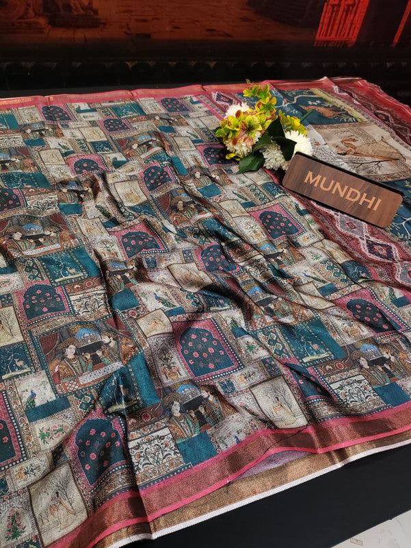 Indian Canvas Saree in Fancy Type fabric for wedding wear