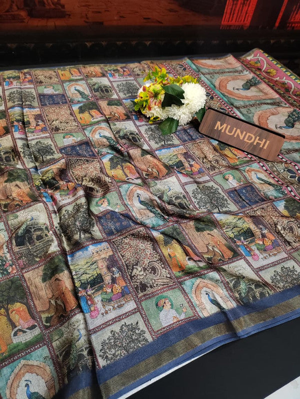 Indian Canvas Saree in Fancy Type fabric for wedding wear