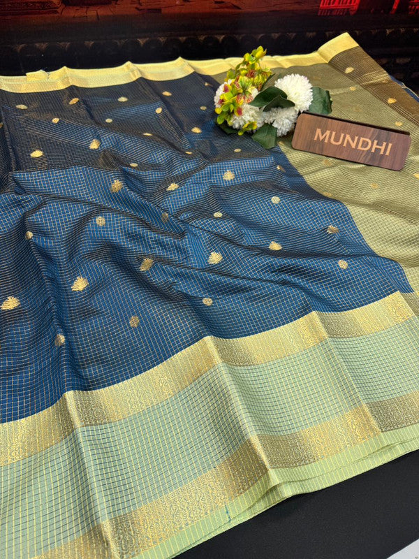 Banarasi Checked Saree in Banarasi fabric for wedding wear