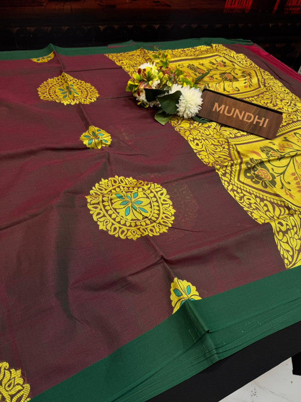 Summer Cool Cotton Saree in Cotton Type Fabric for Wedding Wear