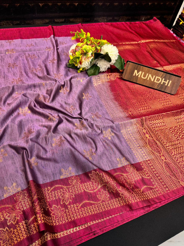 Slub Silk Saree with Zari Work for Weddings