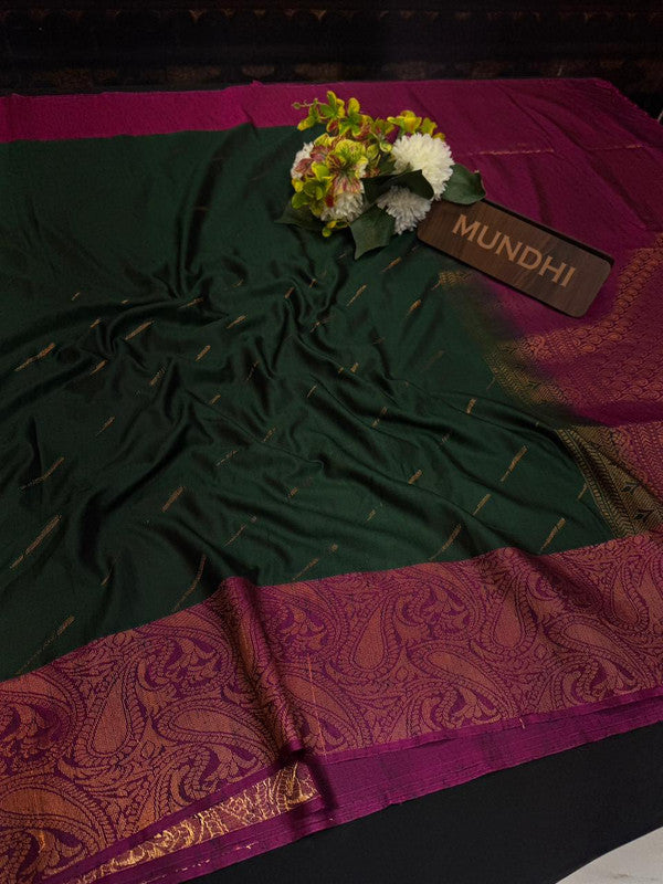 Slub Silk Saree with Zari Work for Weddings