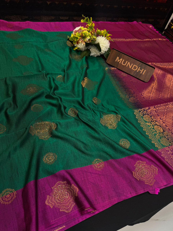 Slub Silk Saree with Zari Work for Weddings