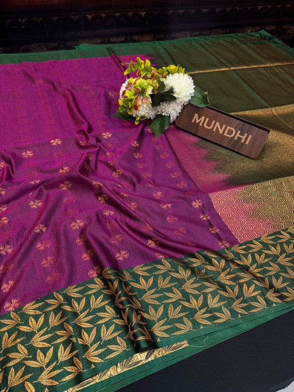Slub Silk Saree with Zari Work for Weddings