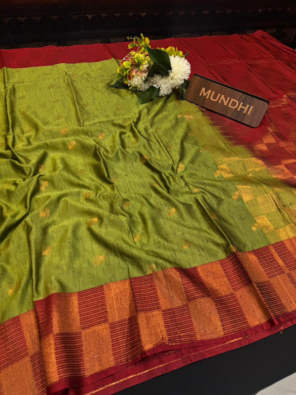 Slub Silk Saree with Zari Work for Weddings