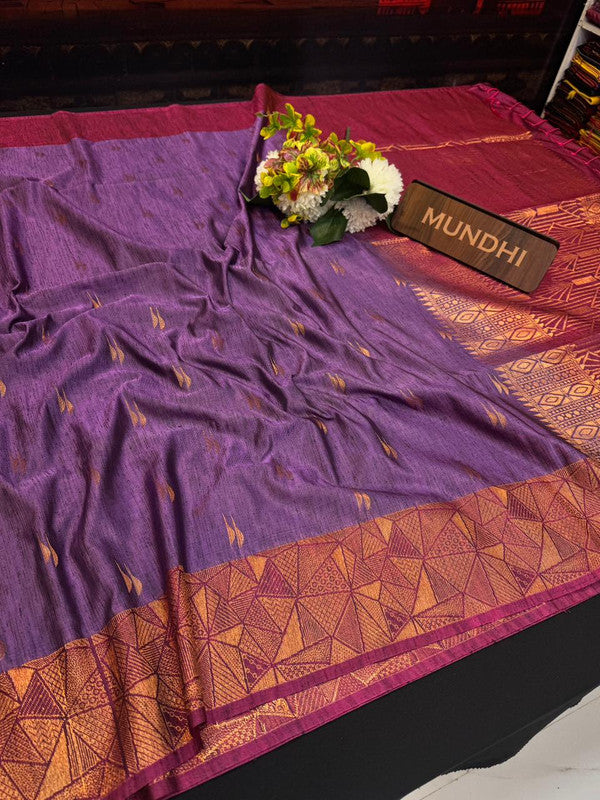 Slub Silk Saree with Zari Work for Weddings