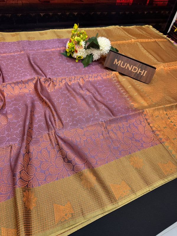 Shop the Pugazhini Soft Silk Saree with elegant zari work