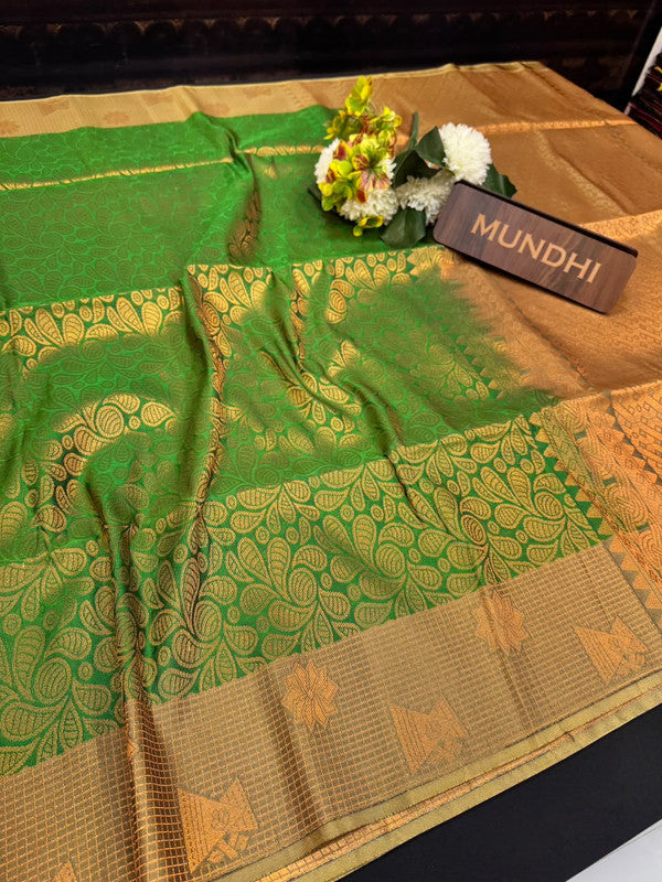 Shop the Pugazhini Soft Silk Saree with elegant zari work