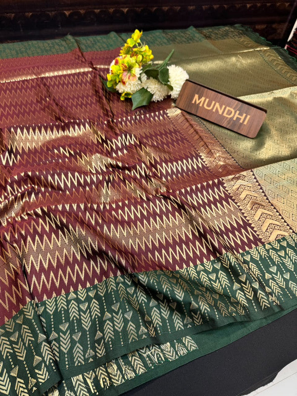 Shop the Pugazhini Soft Silk Saree with elegant zari work