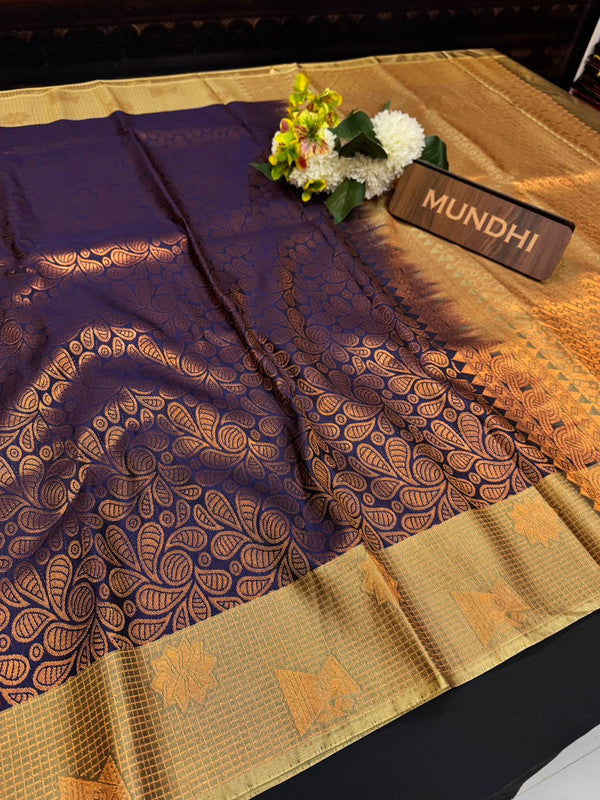 Shop the Pugazhini Soft Silk Saree with elegant zari work