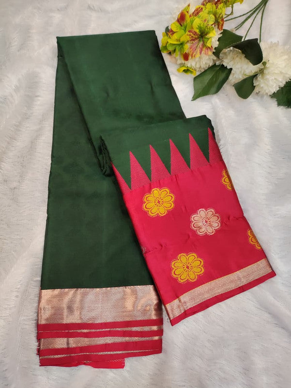 Suba Oviya Pattu Mix Wedding Saree SV25