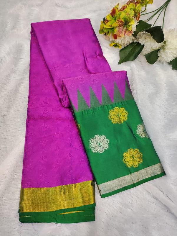 Suba Oviya Pattu Mix Wedding Saree SV26