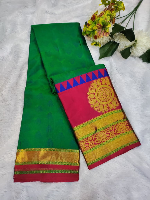 Suba Oviya Pattu Mix Wedding Saree SV35