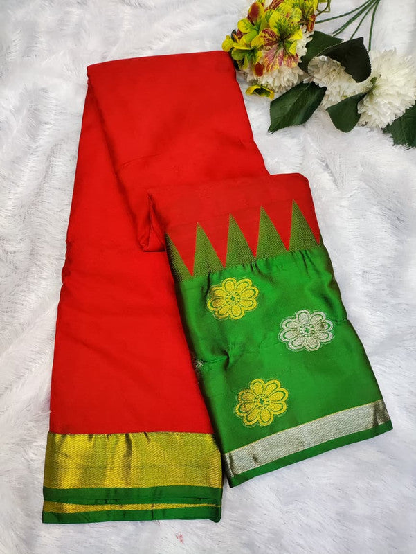 Suba Oviya Pattu Mix Wedding Saree SV42