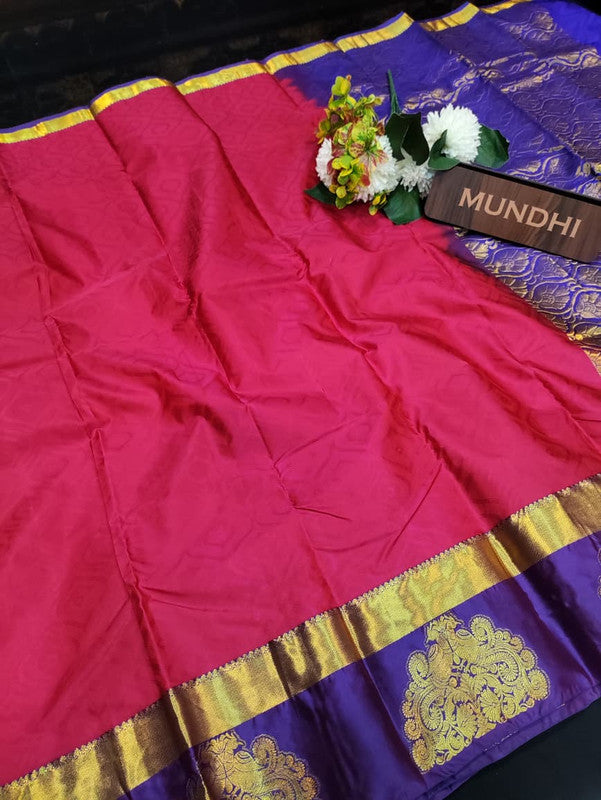 Suba Oviya Pattu Mix Wedding Saree SV54